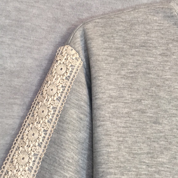 FLORA NIKROOZ  Lace Trimmed Super Soft Comfy Elevated Sweatshirt - Picture 9 of 16